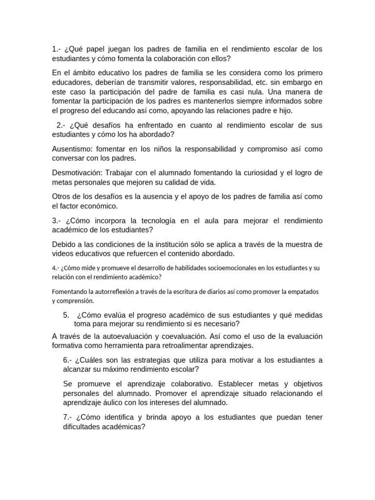 Estrategias para mejorar el rendimiento escolar | PDF | Aprendizaje ...