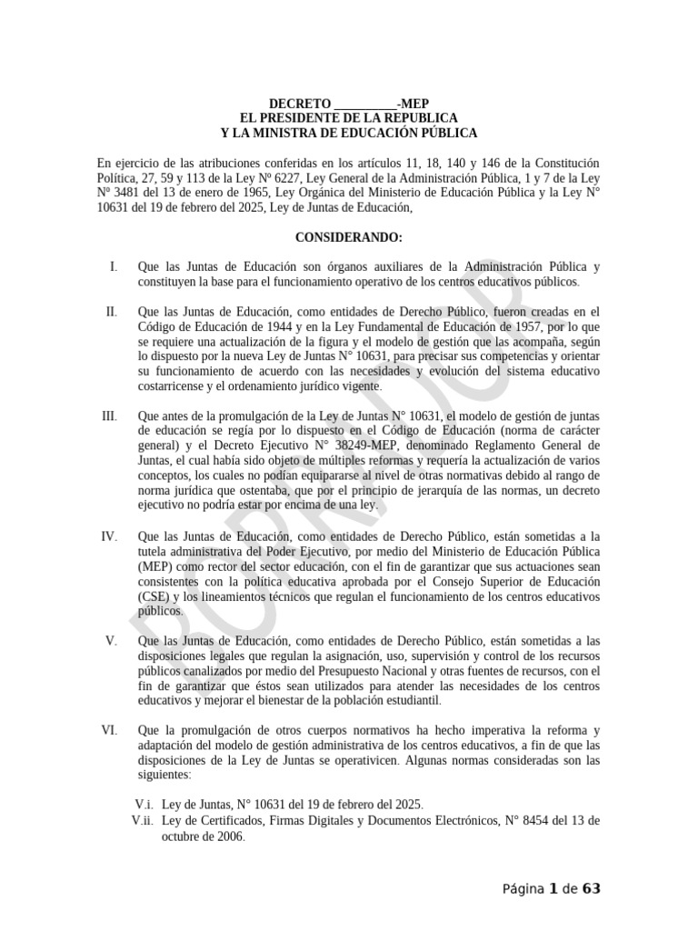 Nuevo Reglamento Juntas de Educación 2025 | PDF | Presupuesto | Regulación