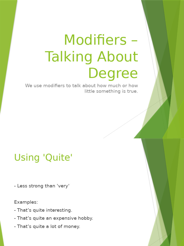 Modifiers Lesson Presentation Pdf Adjective Linguistic Morphology