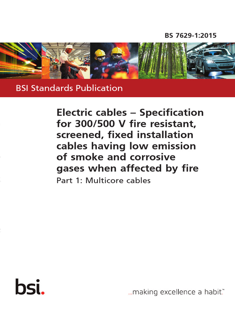 BS 7629-1:2015 Fire Resistant Cables | PDF | Electrical Wiring ...