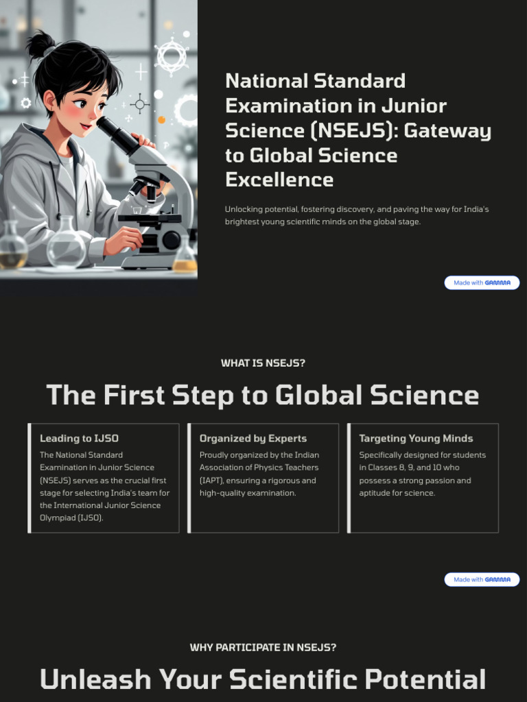 NSEJS: Gateway to Science Excellence | PDF | Science | Chemistry