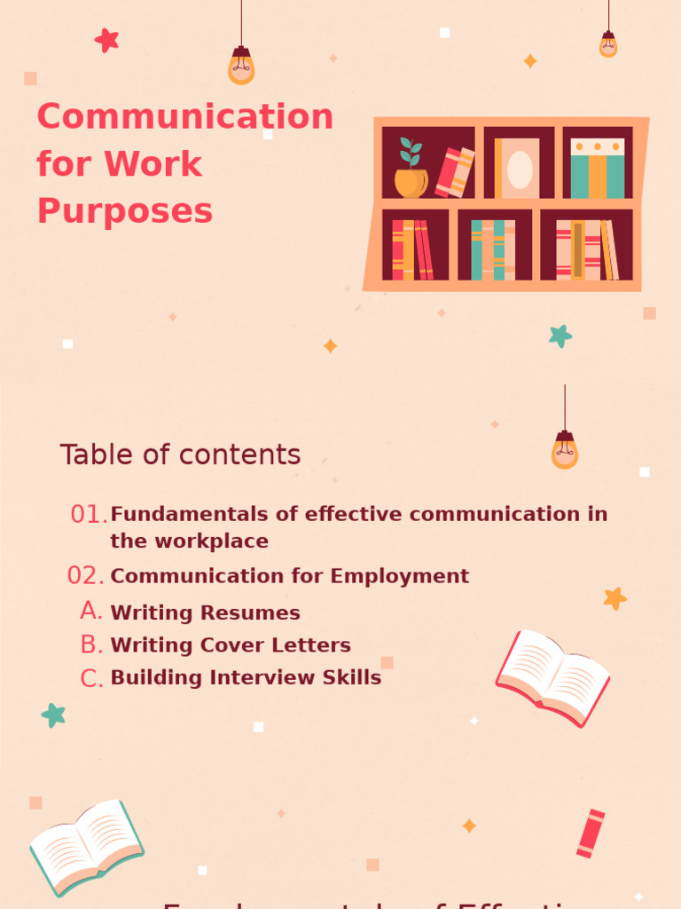 Communication For Work Purposes | PDF | Communication | Psychological ...