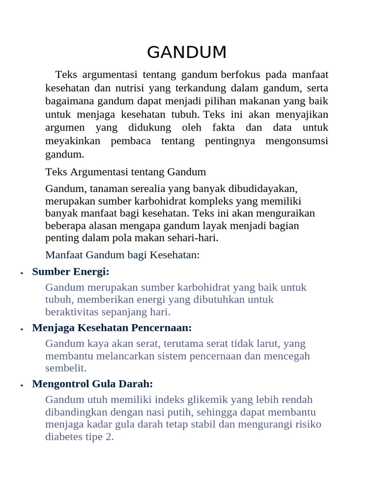 GANDUM | PDF