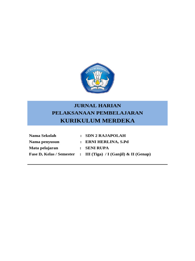 Jurnal Pembelajaran Seni Rupa SDN 2 Rajapolah | PDF