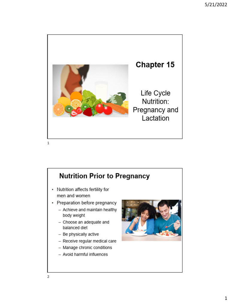 Nutrition for Pregnancy and Lactation | PDF | Pregnancy | Fetus