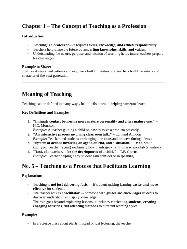 Teacher Efforts in Professional Teaching | PDF | Teachers | Learning