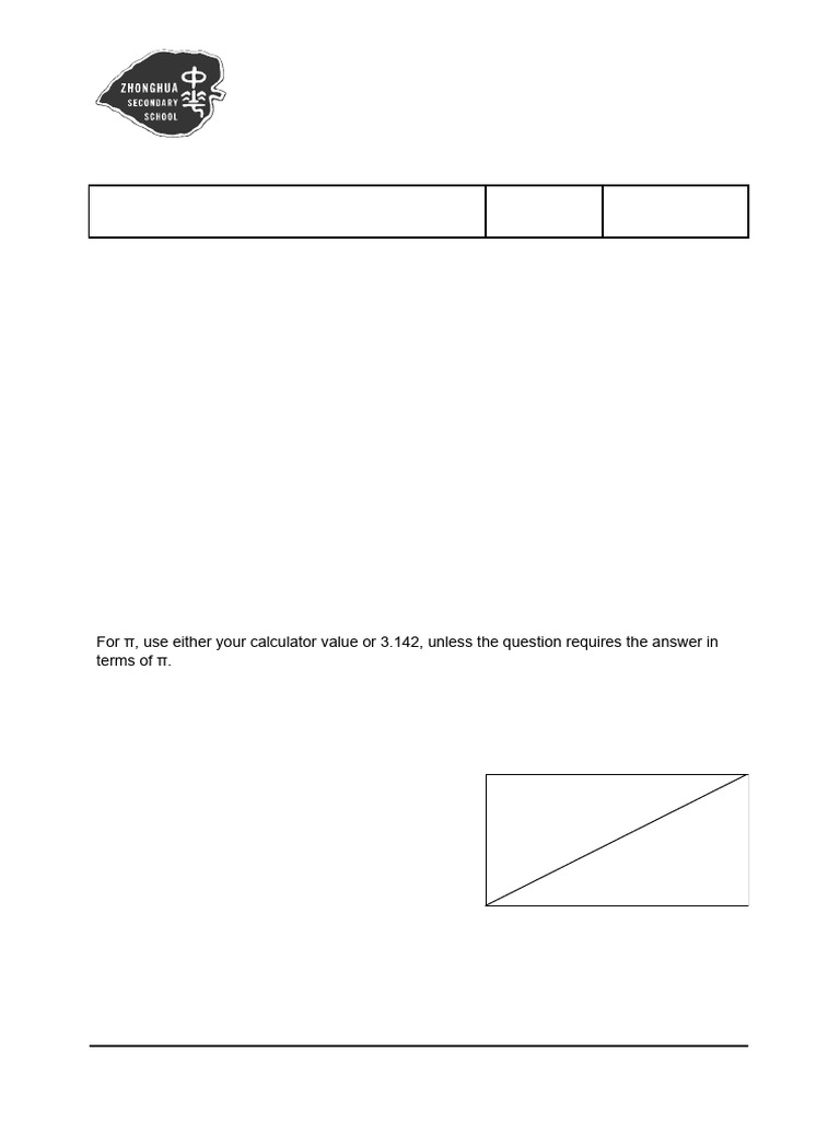 2024 Zhss Amath p1 Prelim QP | PDF | Circle | Elementary Geometry