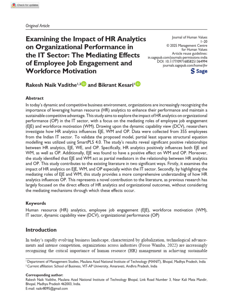 HR Analytics Impact on IT Performance | PDF | Analytics | Employee ...
