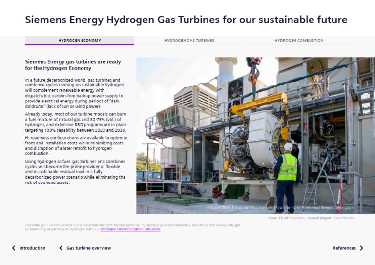 Siemens Energy Hydrogen Gas Turbines | PDF