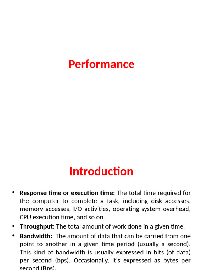 Execution Time in Computer Architecture | PDF | Central Processing Unit ...