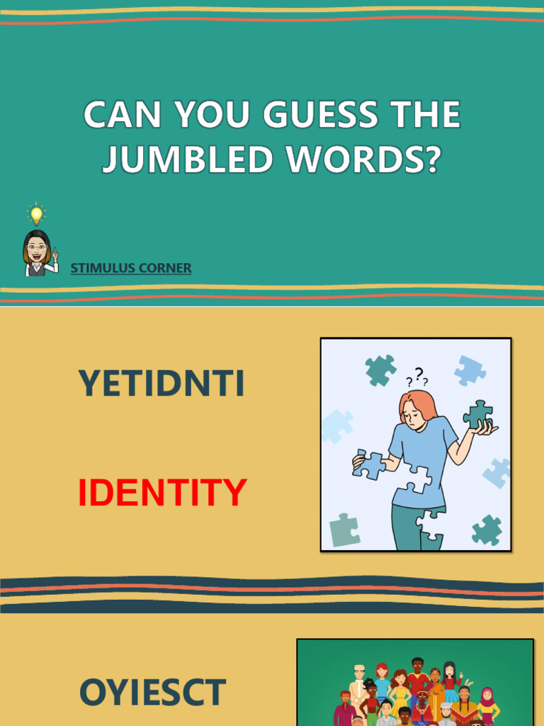 Jumbled Words and Identity Concepts | PDF | Heterosexuality | Sociology