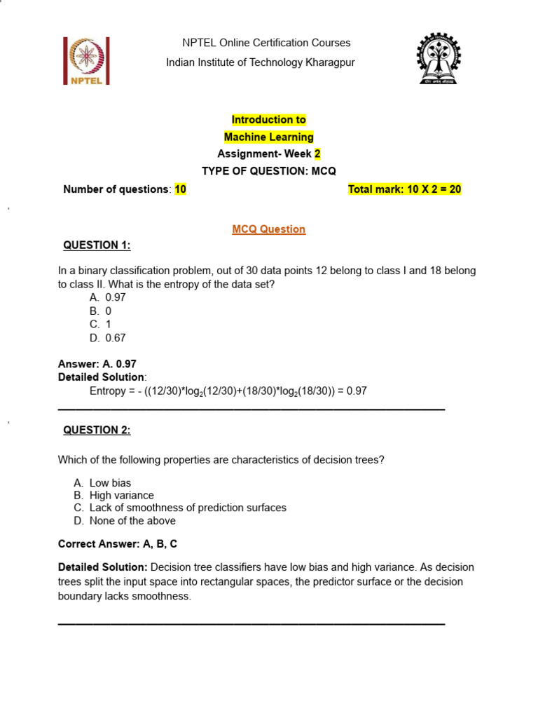 Assignment 2 Solution (Revised) | PDF | Machine Learning | Linear ...