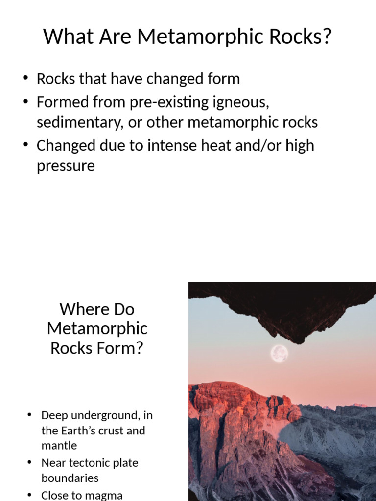 Understanding Metamorphic Rocks | PDF