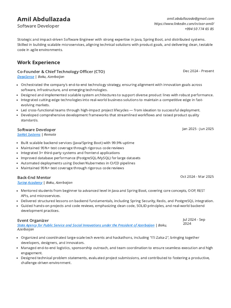 Software Developer & CTO Profile | PDF | Software Development | Databases