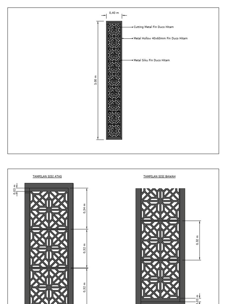 Partisi Cutting Metal Melati | PDF