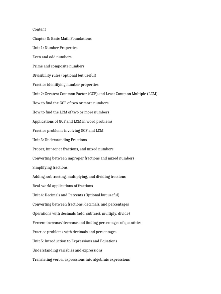 Essential Math Concepts Guide | PDF