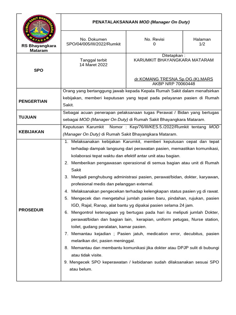 Sop Mod | PDF