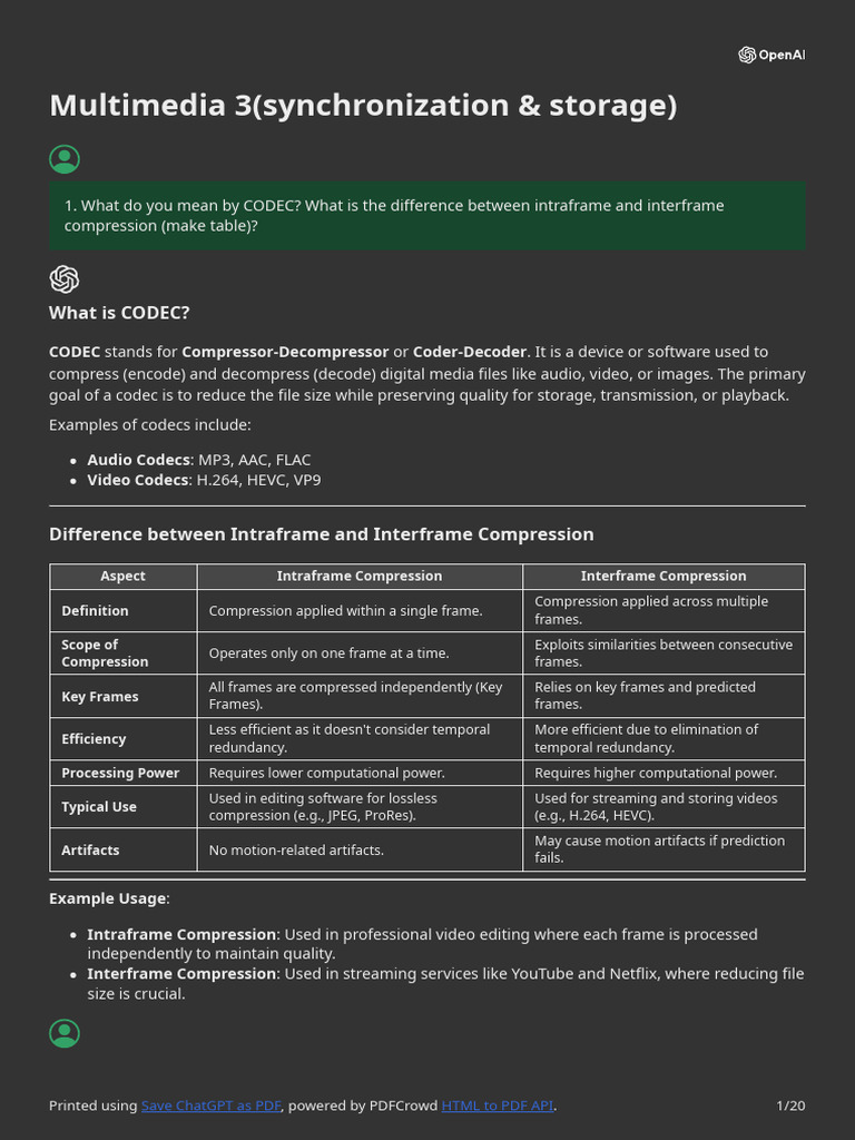 Multimedia 3 (Synchronization & Storage) | PDF | Data Compression | Cd Rom
