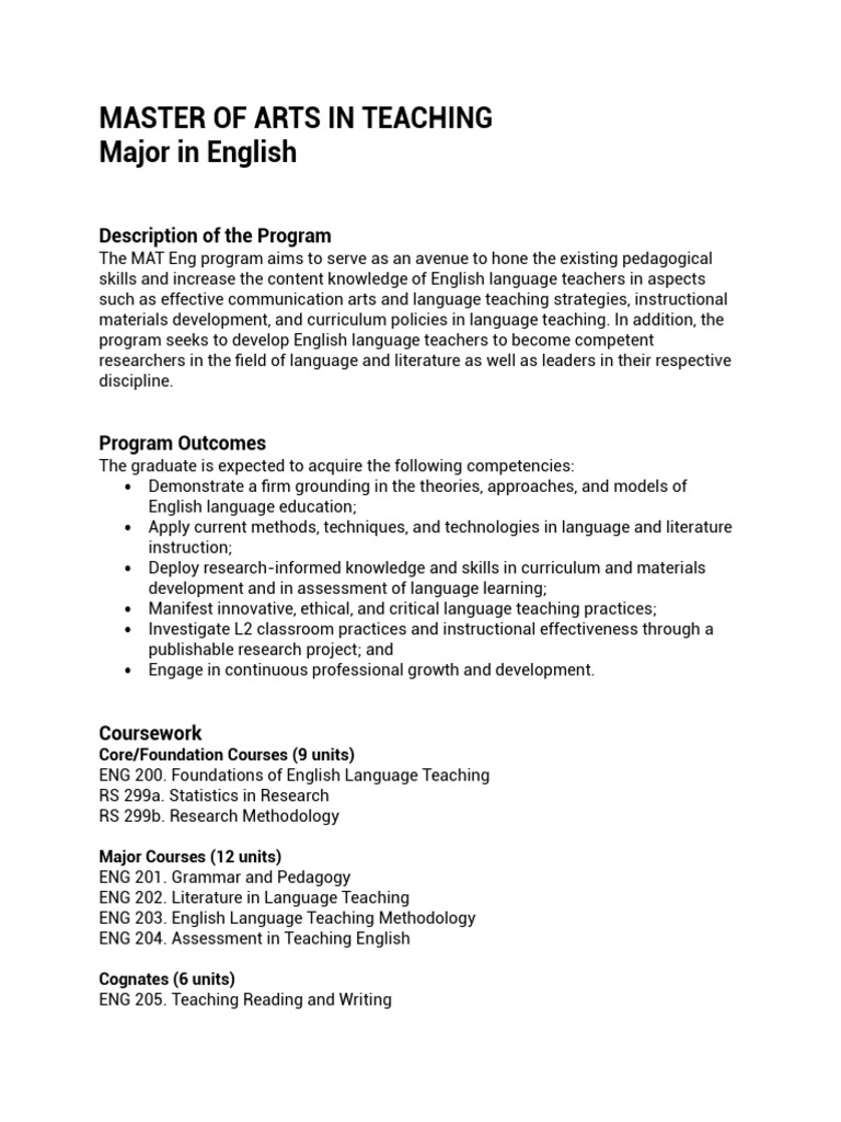 Master’s in English Language Teaching | PDF | Language Education | Pedagogy