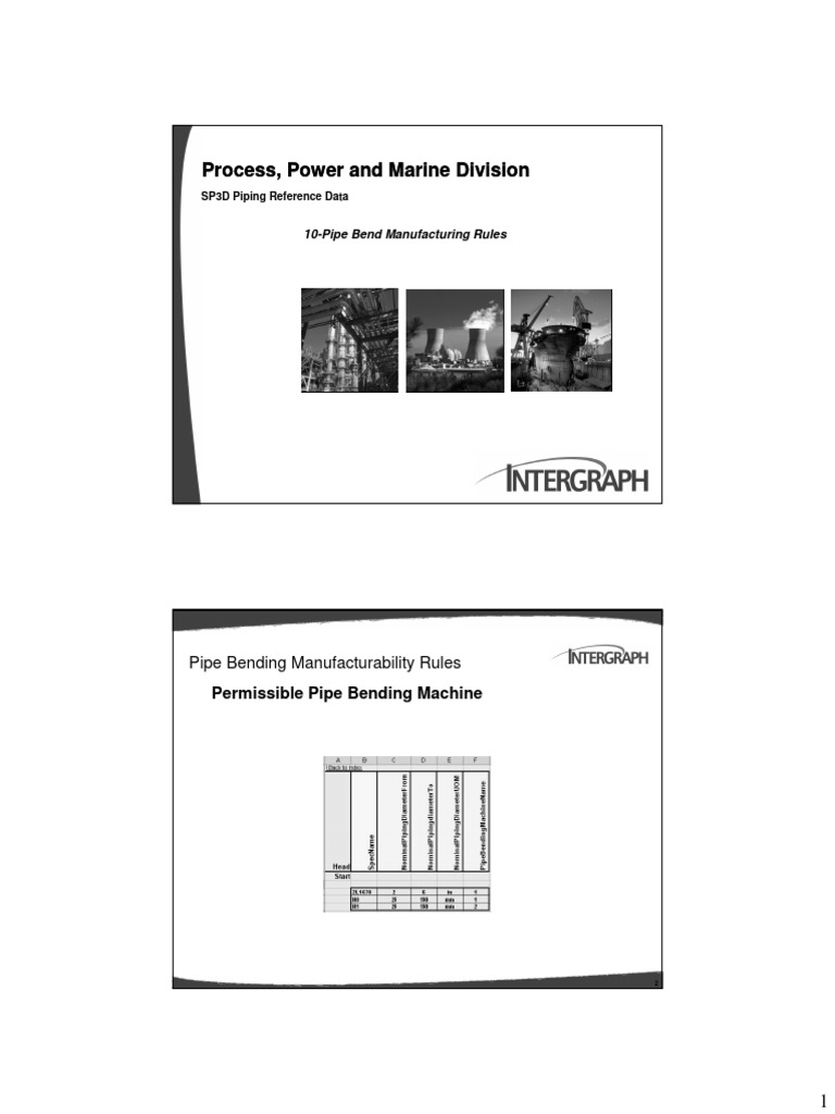 10-SP3D Piping Reference - Pipe Bend MFG Rules | PDF