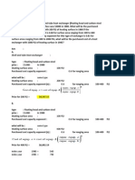 Shell and tube heat exchanger cost analysis