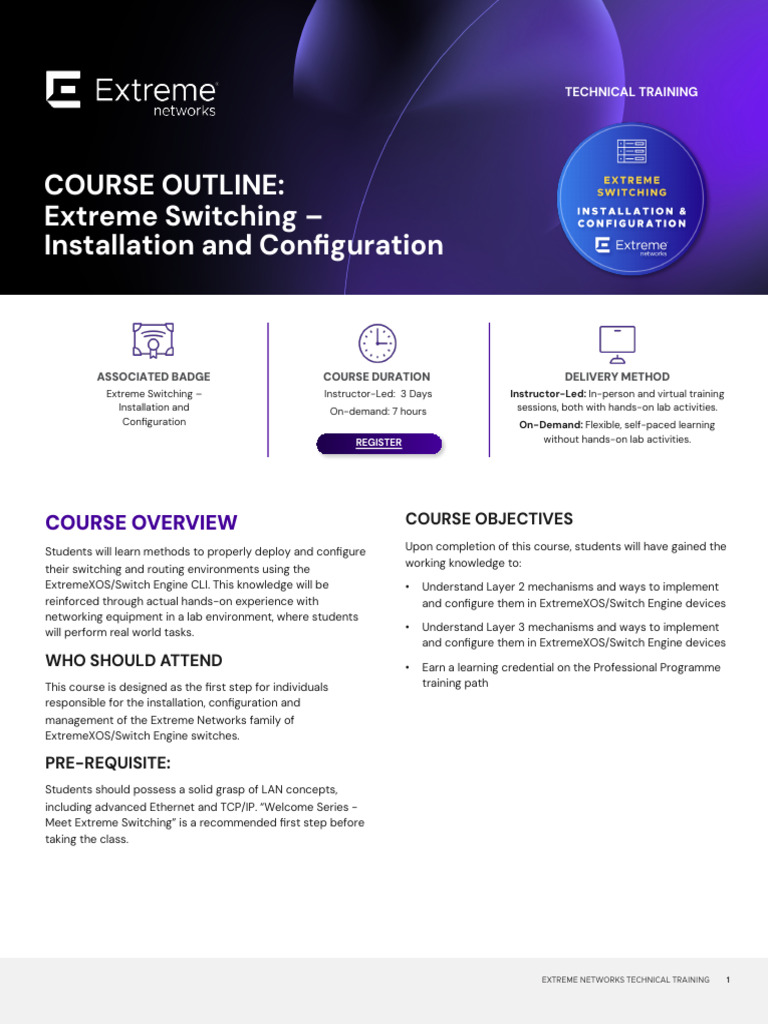 Extreme Networks Lab Guide | PDF | Internet Protocols | Computer Network