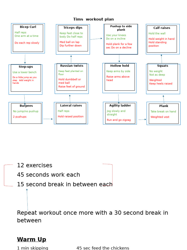 12-Exercise Full Body Workout Plan | PDF