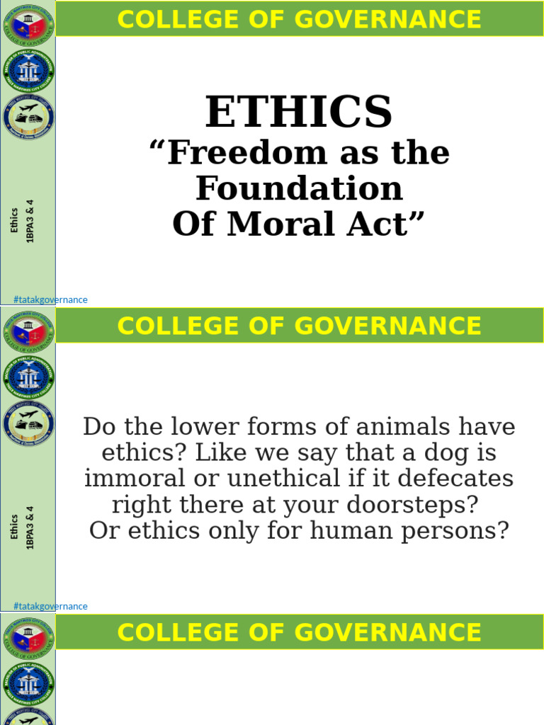 Ethics: Freedom and Moral Responsibility | PDF | Free Will | Morality