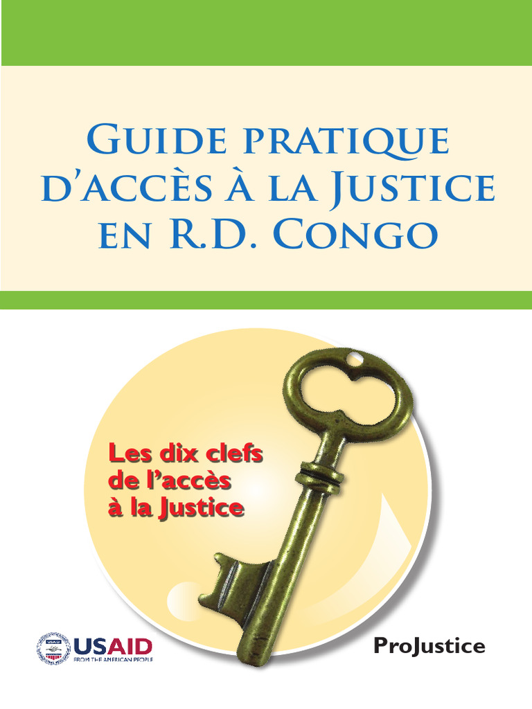 Accès à la Justice en RDC : Guide Pratique | PDF | Greffier | Magistrat