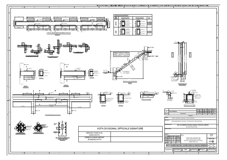 Structural Details for Water Tank Design | PDF