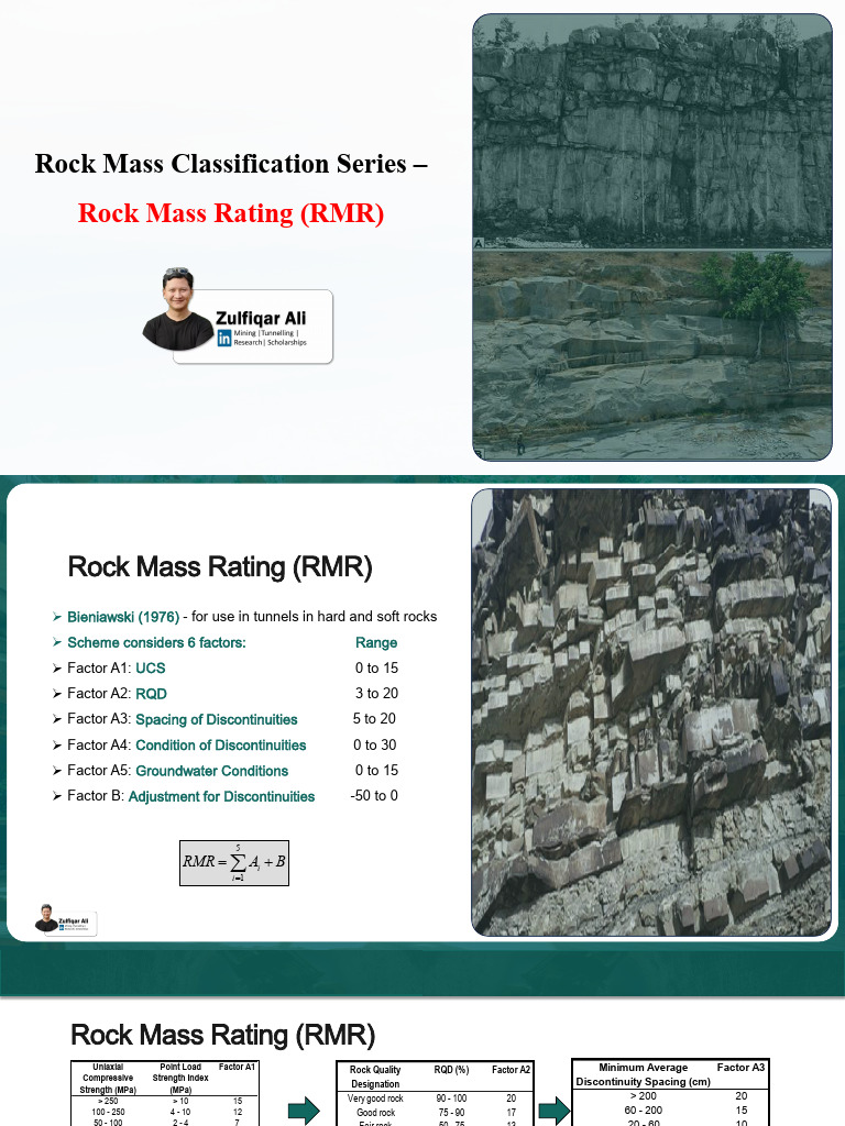 Rock Mass Rating (RMR) Overview | PDF | Civil Engineering | Solid Mechanics