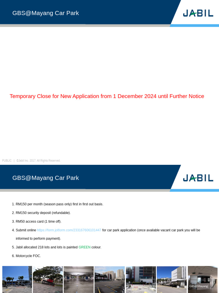 GBS@Mayang Car Park Closure Notice | PDF