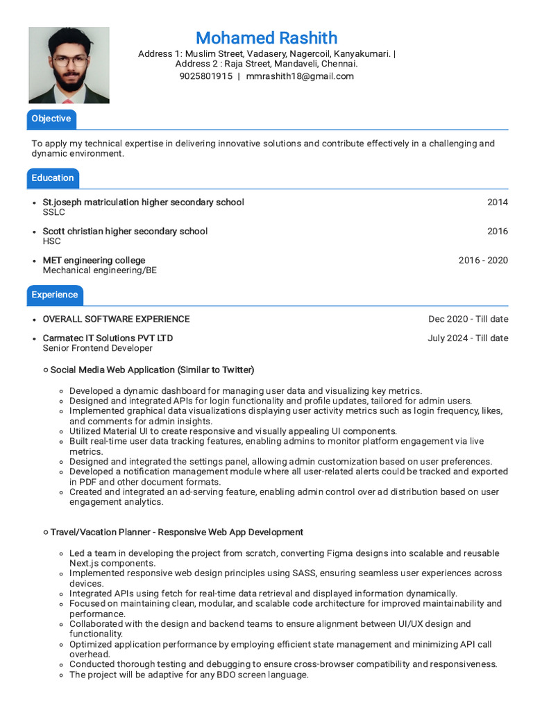Frontend Developer Portfolio Overview | PDF | Java Script | Mobile App