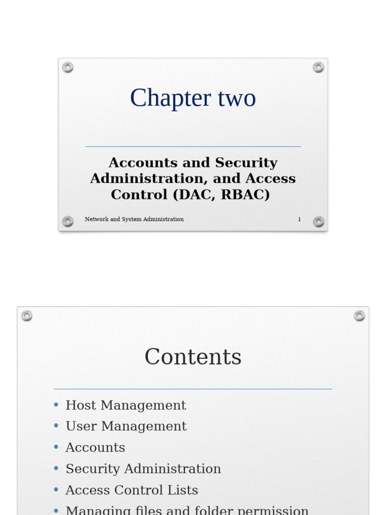 Network Security and User Management Guide | PDF | Computer File | File ...