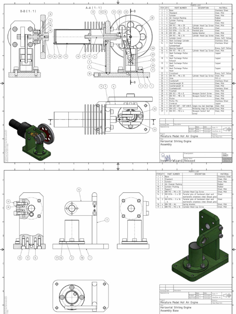 Horizontal Stirling Engine | PDF