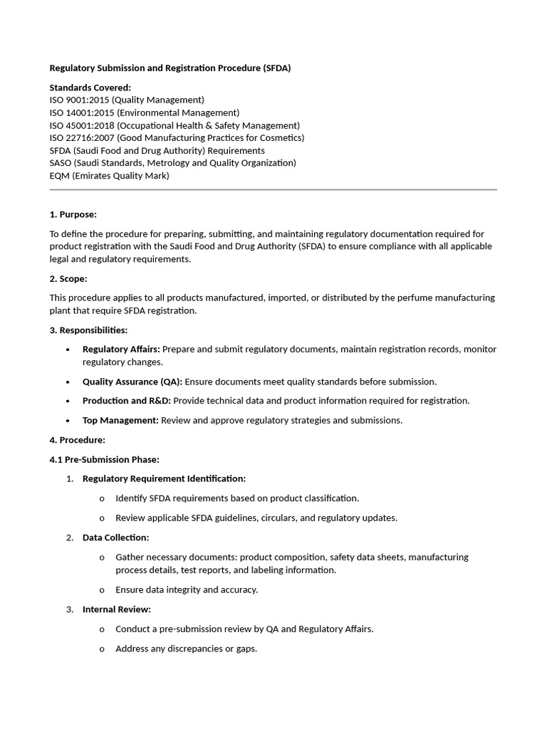 SFDA Product Registration Procedure | PDF | International Organization ...