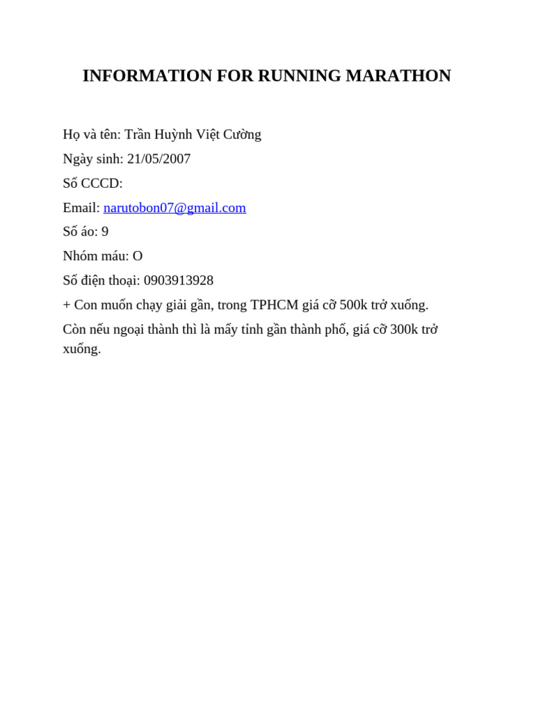 Information For Running Marathon | PDF