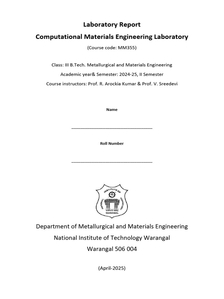 MM355 Lab Report: Materials Engineering | PDF