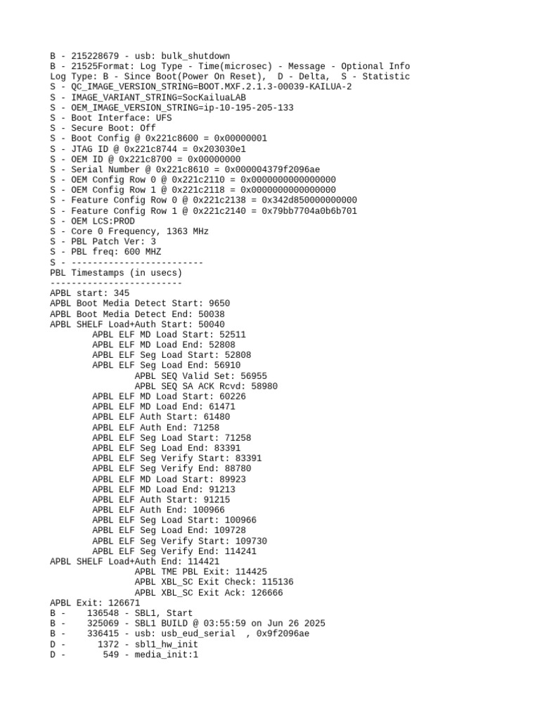 USB Bulk Shutdown Log Analysis | PDF | Booting | System Software