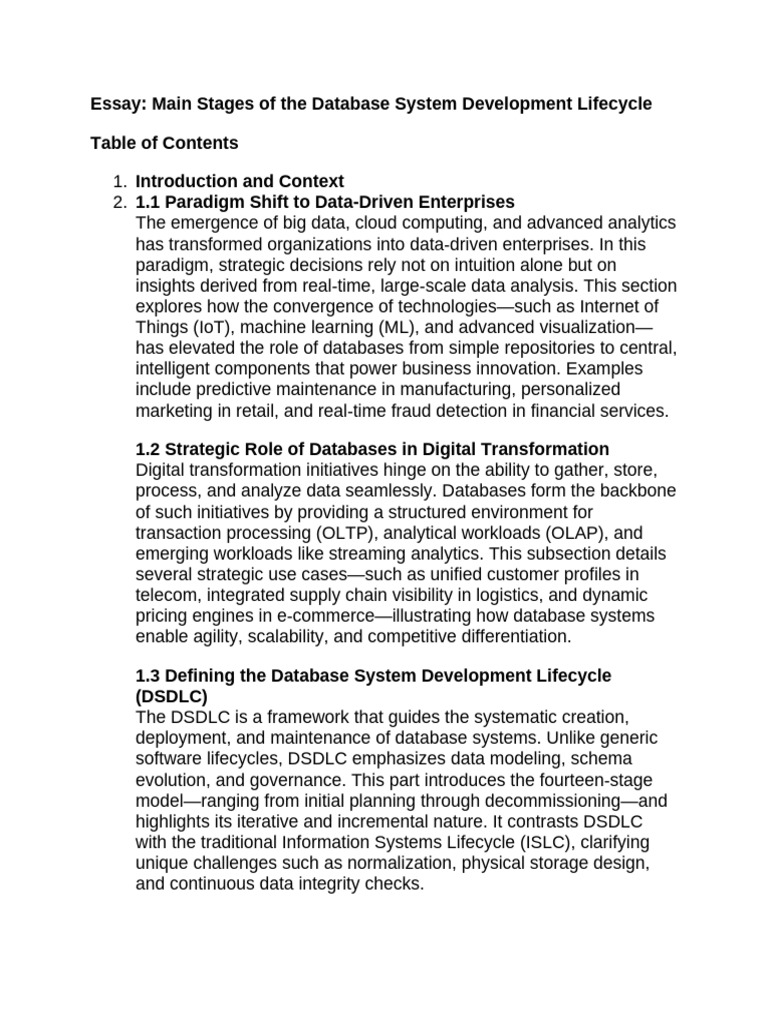 Understanding the Database System Development Lifecycle | PDF | Agile ...
