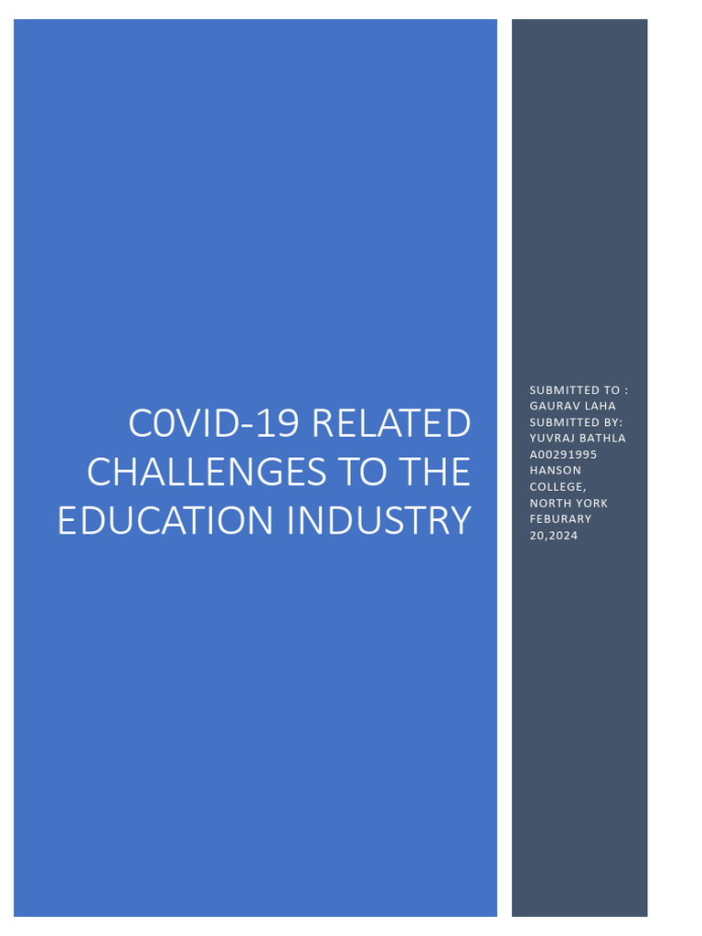 Covid - 19 Challenges To Education Industry | PDF | Educational ...