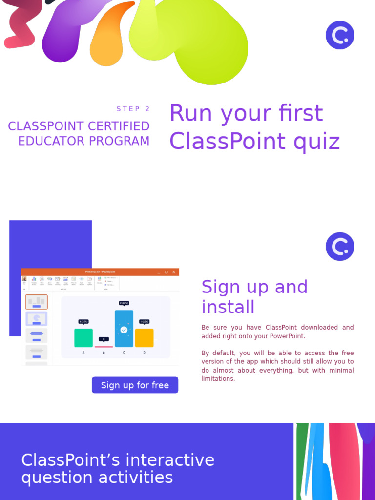 Create Your First ClassPoint Quiz | PDF