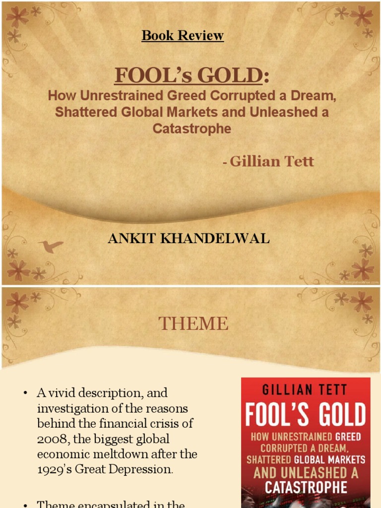 Fool's GoldGillian Tett PDF Credit Derivative Derivative (Finance)