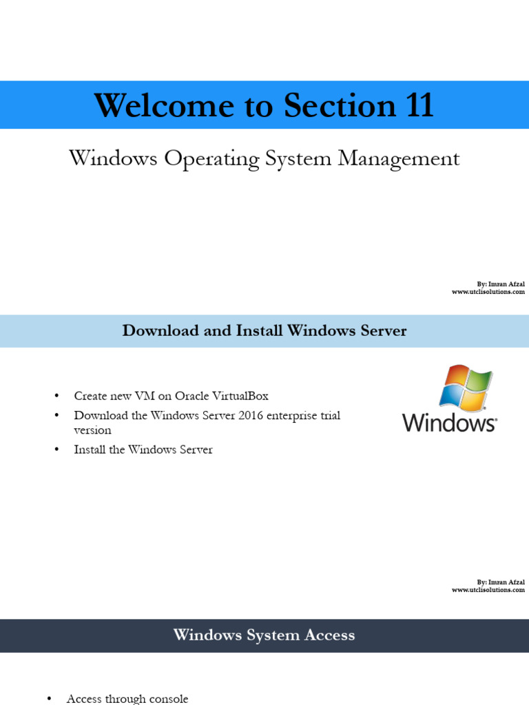 Windows OS Management Essentials | PDF | File System | Data Management
