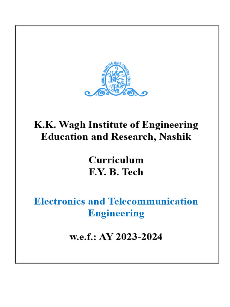 F.Y. B.Tech Electronics Curriculum 2023-24 | PDF | Eigenvalues And ...