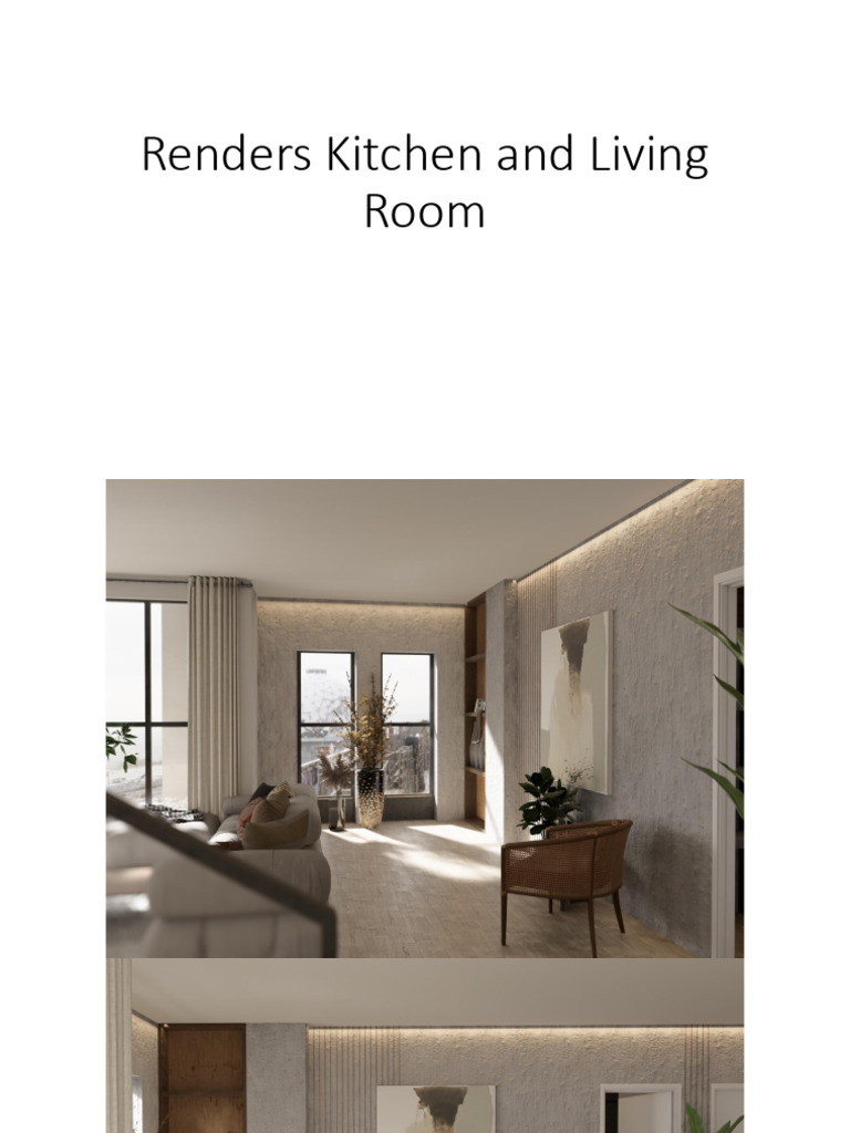 Renders Kitchen and Living Room | PDF
