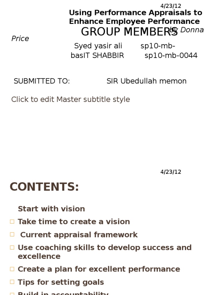 Performance Appraisal | PDF | Career & Growth