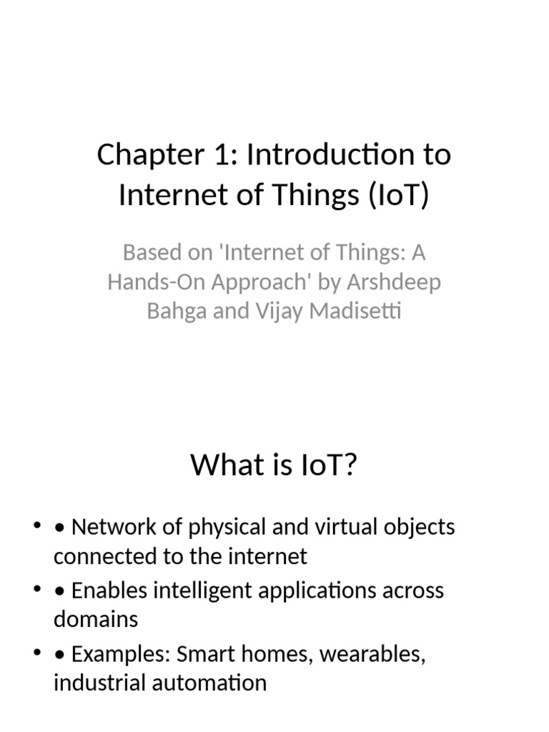 Chapter1 IoT Complete Presentation | PDF | Internet Of Things | Network ...