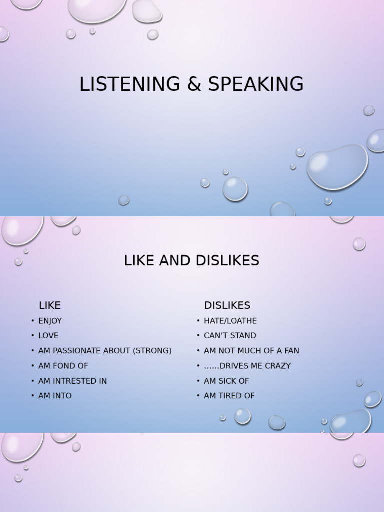 Like and Dislike | PDF