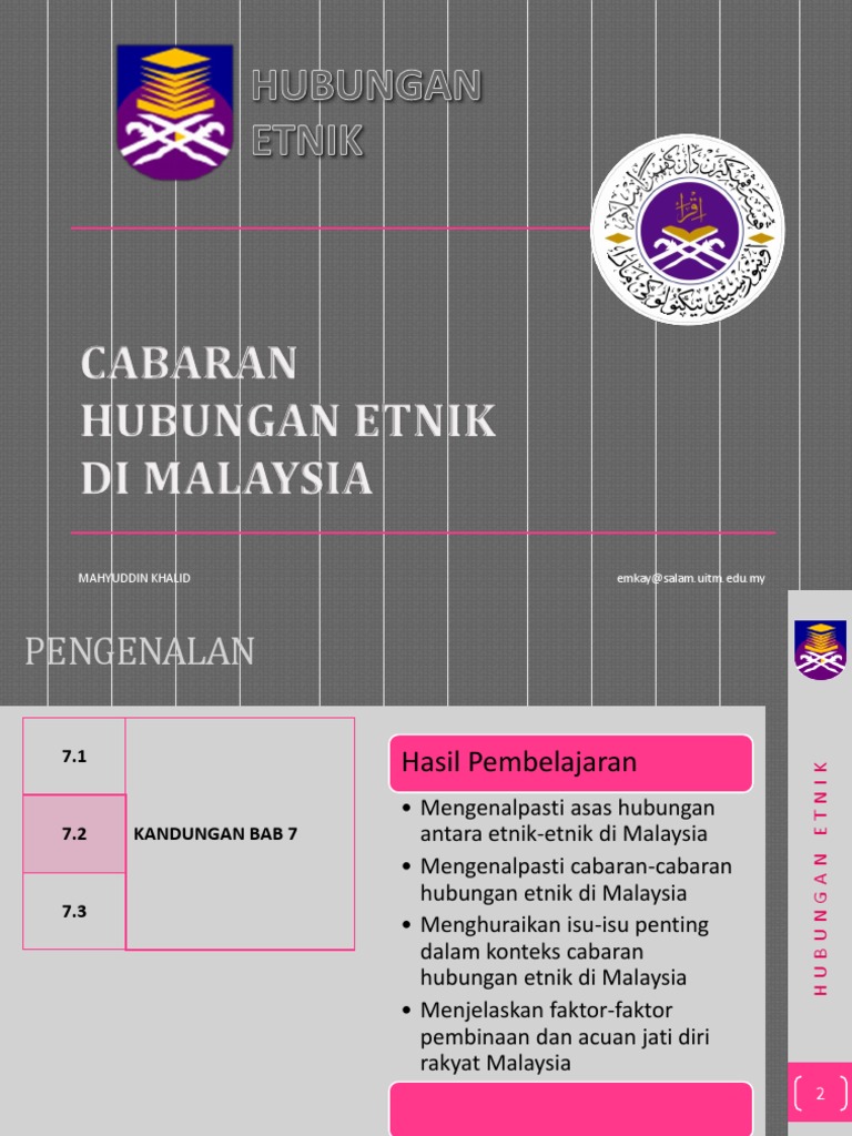 cabaran hubungan etnik di malaysia